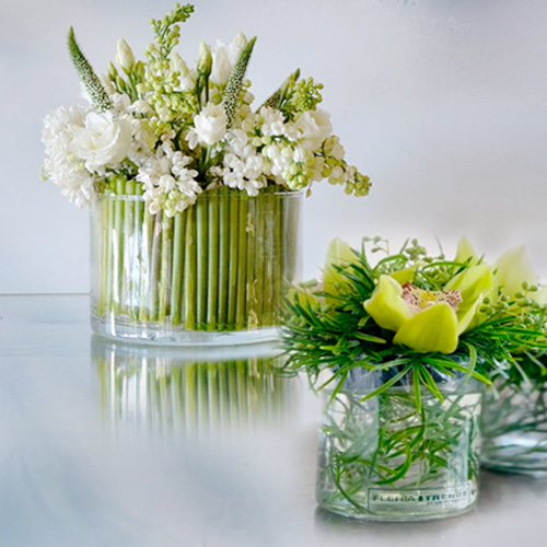 CLEAR GLASS VASES 